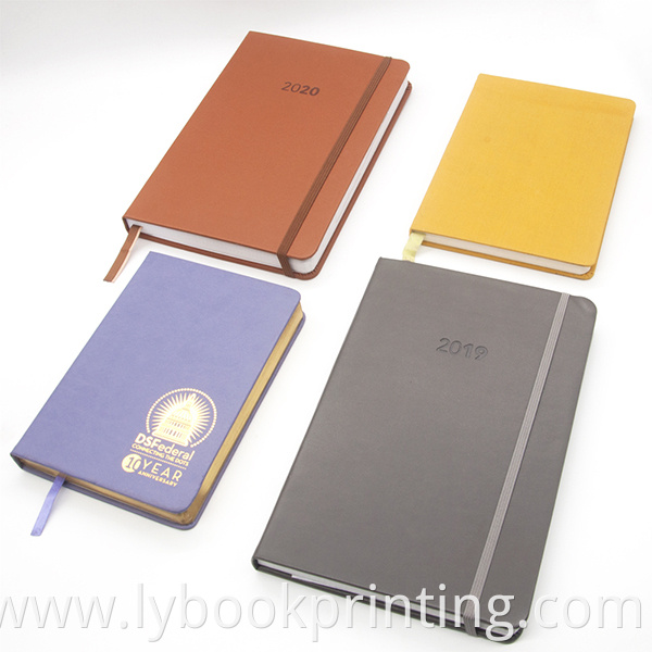Custom leather planner notebook promotional leather diary 2021 2022